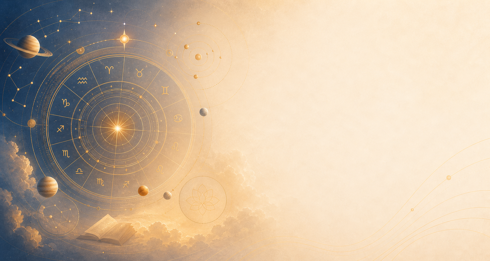 Vedic astrology FAQ illustration with structured celestial patterns